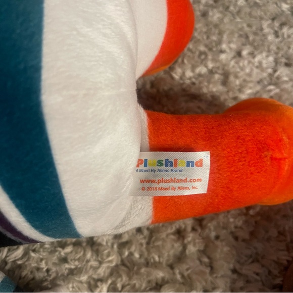 Anaheim Ducks Plush 15” Plushland #18 Captain Retro Jersey - Picture 5 of 6